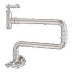 Nero York Wall Mounted Pot Filler Brushed Nickel