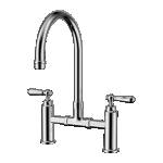 Nero York Bridge Kitchen Set Chrome