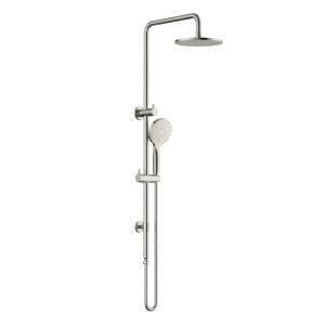 Star Trade 2 in 1 Twin Rail Shower System Warm Brushed Nickel