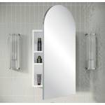 Ovia 900x600mm Arch Shaving Cabinet Matte White