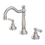Nero York Basin Set With Metal Lever Brushed Nickel