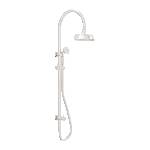 Nero York Federation Twin Shower With Metal Hand Shower Brushed Nickel