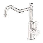 Nero York Kitchen Mixer Hook Spout With Metal Lever Brushed Nickel