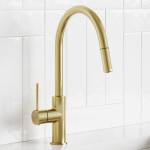 Modern National Star Mini Pull Out Kitchen Mixer PVD Brushed Bronze