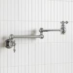 Modern National Bordeaux Cold Water Kitchen Pot Filler Chrome