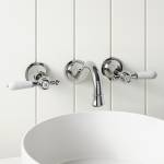 Modern National Bordeaux Wall Bath Set Chrome