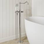 Modern National Bordeaux Freestanding Bath Mixer With Hand Shower Chrome