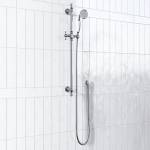 Modern National Bordeaux Traditional Chrome Hand Shower on Rail Set