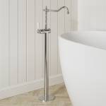 Modern National Bordeaux Freestanding Bath Mixer Chrome