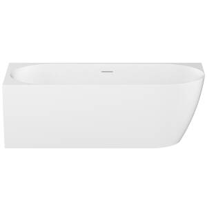 Ovia Vienna 1400mm Left Hand Corner Bath Tub Gloss White With Overflow