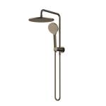 Star Mini 2 in 1 Half Rail Twin Combination Shower Antique Brass