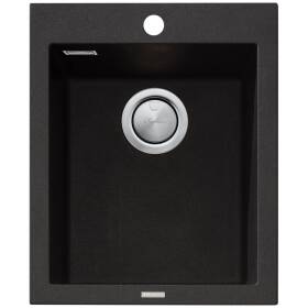 Oliveri Santorini Standard Single Bowl Topmount Sink Black ST-BL1531OF